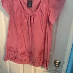 Faded Glory Pink Floral Blouse